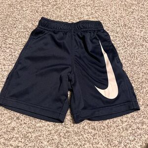 Nike Kids Dark Blue Shorts with White Swoosh